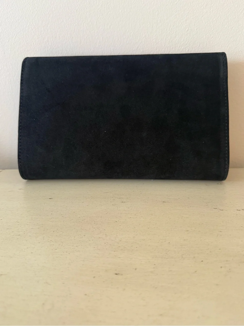 Persaman New York Dora Suede Clutch with Gold Chain - Never Used